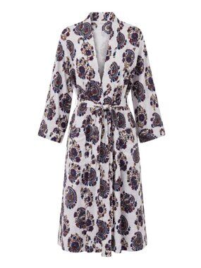 Fragonard Paisley Print Cotton Robe